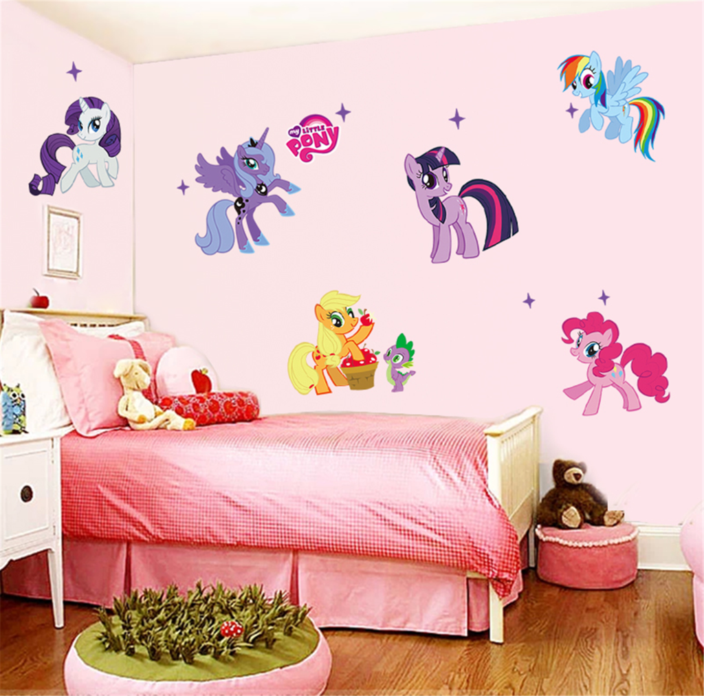 3D My Little Pony Decal WALL STICKER Vinyl Mural Kids Room Decor UK eBay